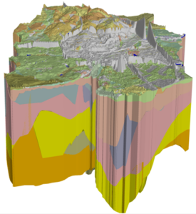 Modell der Stadt Oldenburg - Subsurface Viewer 8.5.