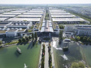 IFAT in München 2026: Das Team von Niedersachsen Wasser ist mit dabei 2 IFAT Gelände Drohnenaufnahme (Bildquelle: Messe München)