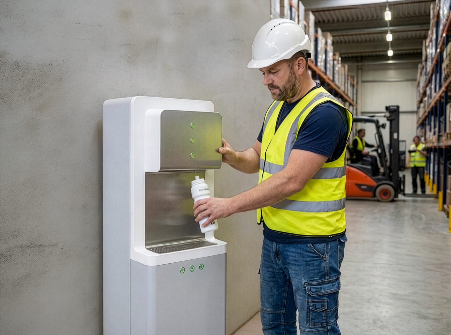 Trinkwasserspender Gewerbe 2 Mann in Lager mit Trinkwasserspender