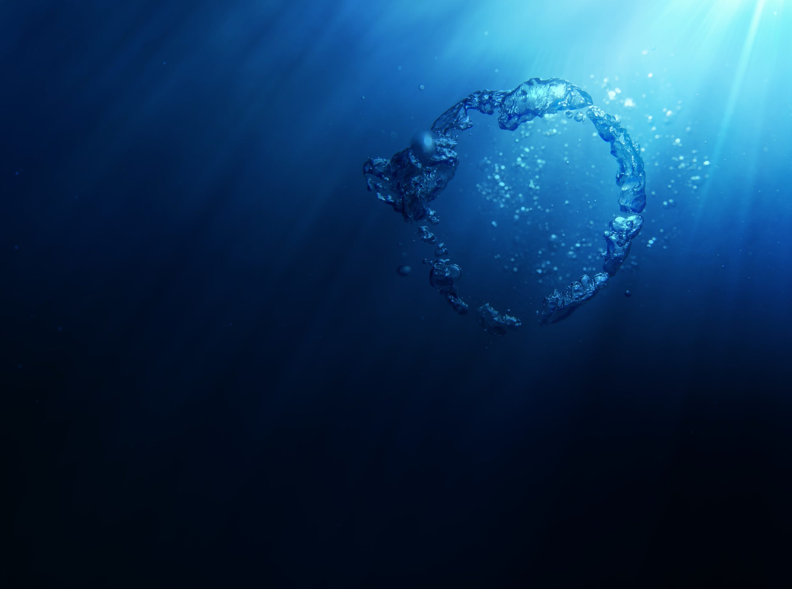 Unterwasser Luftblasen